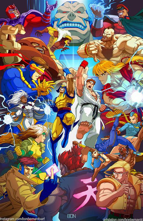 [FAN ART] Capcom's X-Men VS Street Fighter (1996) [artist by Bon ...