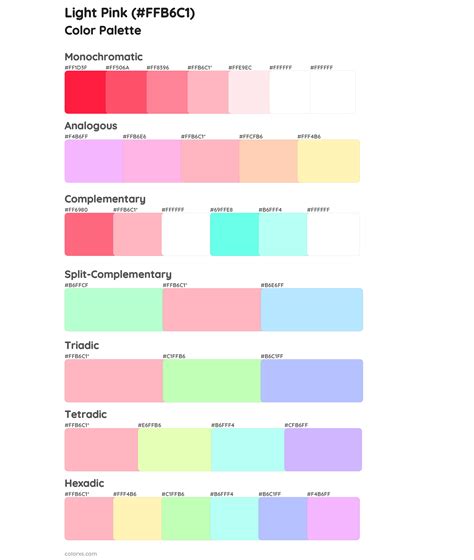 Light Pink color palettes - colorxs.com