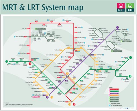 Singapore MRT & LRT train rail maps