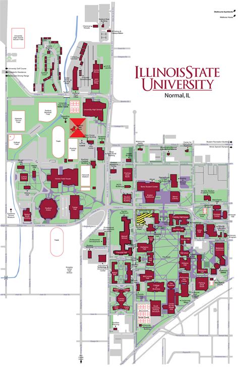 Isu Campus Map Normal Il - United States Map