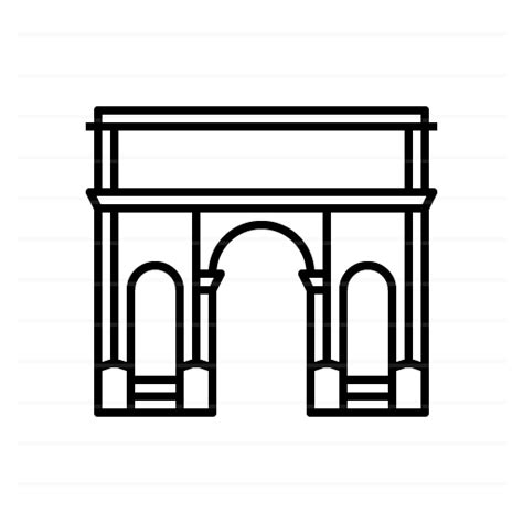 Rome – Italy: Arch of Septimius Severus (outline) - Landicons