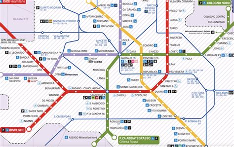 Milan Metro Map - Italy Review