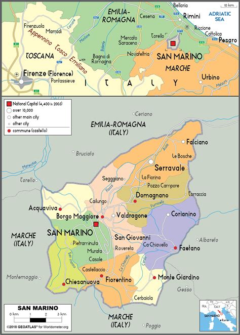 San Marino Map (Political) - Worldometer