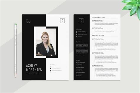 Resume Template and Page Cover | Creative Market