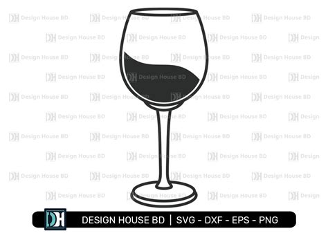 Wine Glass Svg, Silhouette, Png, Eps, Dx Graphic by designhouseart.bd ...