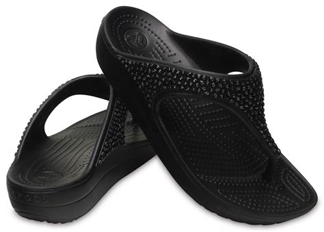 Crocs Womens Sloane Embellished Flip Flop Shoes & Handbags 321 Women