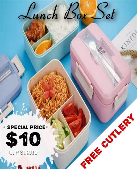 (Best Buy) Microwave Safe Lunch Box/ Microwave Safe Meal Box/ Food Container/ Lunch Box/ Air ...