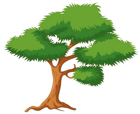 Green Cartoon Tree PNG Clip Art