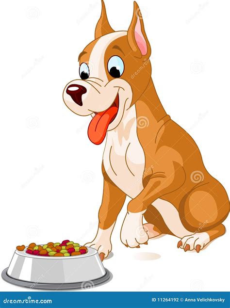 Hungry dog stock vector. Image of dinner, spotted, smiling - 11264192