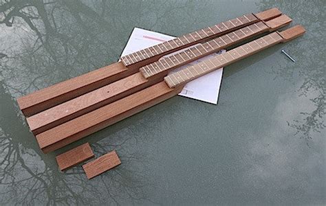 3 string cigar box guitar neck - fretted and profiled – chickenbonejohn