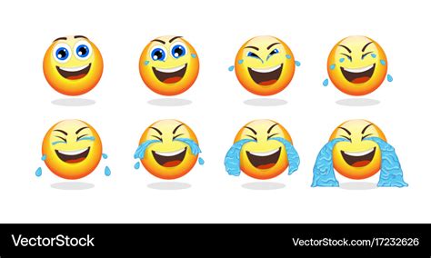 Cartoon emoji animation collection Royalty Free Vector Image