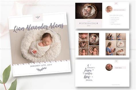 Baby Album Template PSD | Baby photo books, Photo book template, Baby album