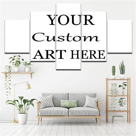 5 Piece Framed Custom Canvas Personalized Prints – Buy Canvas Wall Art Online - FabTastic.Co