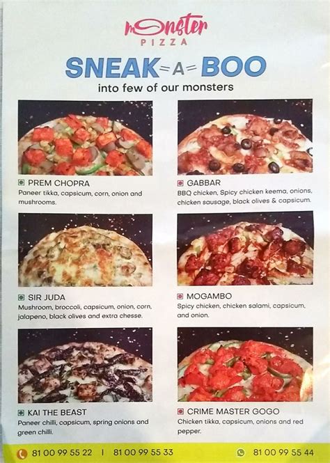 Monster Pizza Menu and Price List for Andheri East, Mumbai | nearbuy.com