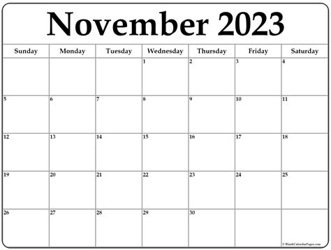 Calendar 2023 Printable Free Monthly November – Get Calendar 2023 Update