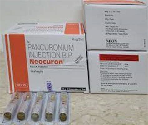 Neon 4 mg Pancuronium Bromide Injection, 2 ml 10 Units at Rs 600/vial in Nagpur