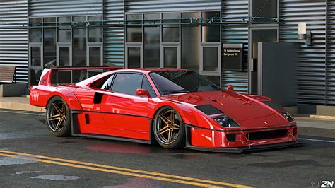 ferrari f40 wide body kit F40 ferrari liberty widebody zephyr circlesix kato 43pm ...