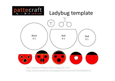 Pattecraft: Give away Ladybug Template