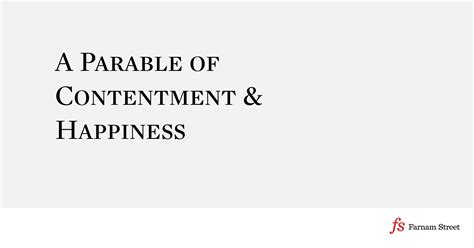 A Parable of Contentment and Happiness