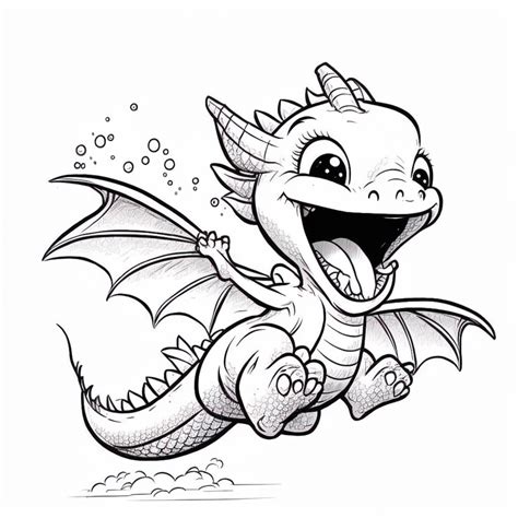 Cute Realistic Dragon Coloring Pages Coloring Pages