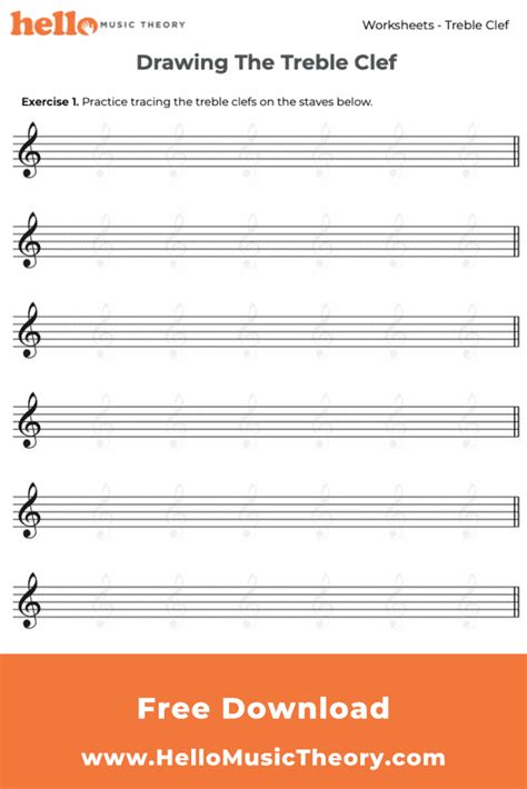 How To Draw A Treble Clef: Guide + Worksheet | HMT