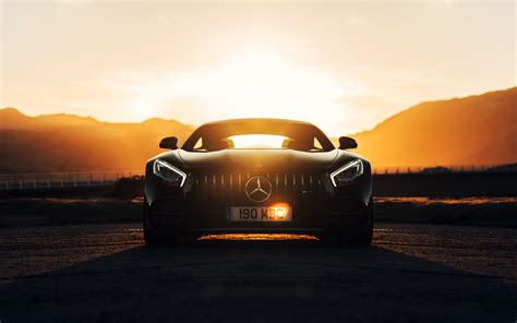 Mercedes-amg Gt C, Black, Sunset, Wallpaper - Mercedes Benz C Amg 4k - 3840x2400 Wallpaper ...