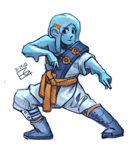 [OC][Art] Little Plasmoid Monk : r/DnD