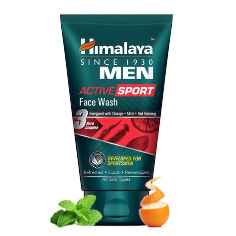 Himalaya Men Active Sport Face Wash - Face Wash for Men – Himalaya ...