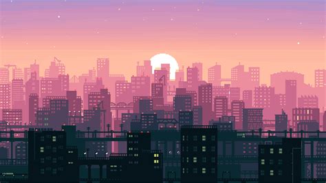 8 Bit Pixel Art City Wallpaper,HD Artist Wallpapers,4k Wallpapers,Images,Backgrounds,Photos and ...