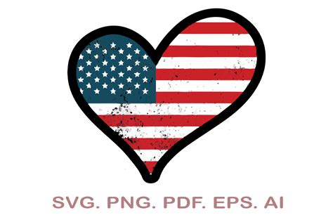 American Flag Heart SVG Graphic by NarCreativeDesign · Creative Fabrica