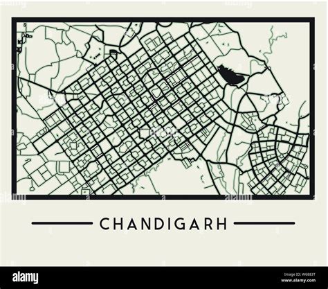 Abstract Chandigarh City Map - Illustration as EPS 10 File Stock Vector Image & Art - Alamy