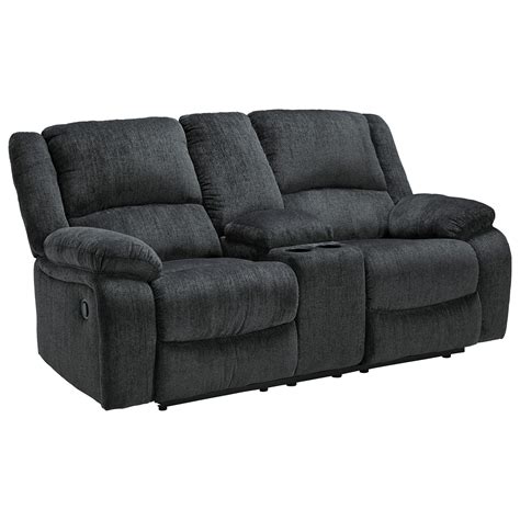 Ashley Signature Design Draycoll Double Reclining Loveseat w/ Console ...