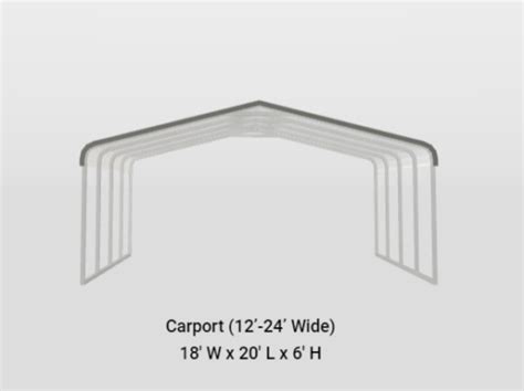 18x20 Standard Roof Carport | Your Custom Carport