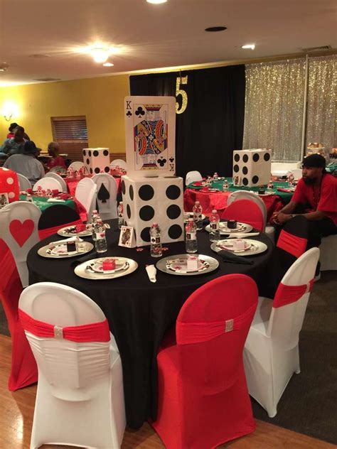 Birthday Party Ideas | Photo 2 of 9 | Casino birthday, Casino party decorations, Casino birthday ...