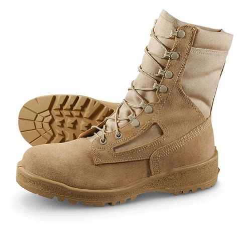 Men's Wellco® Heavy - duty Steel Toe Combat Boots, Tan - 230110, Combat & Tactical Boots at ...