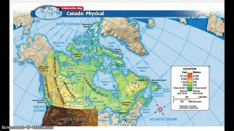 Physical Features Of Canada Map | Map Quiz