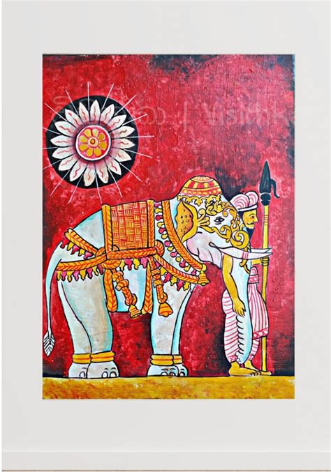 Elephant and the Mahout. A Sri Lankan Traditional Folk-art - Etsy