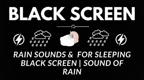 RAIN Sounds & for Sleeping BLACK SCREEN | Sound Of Rain - YouTube