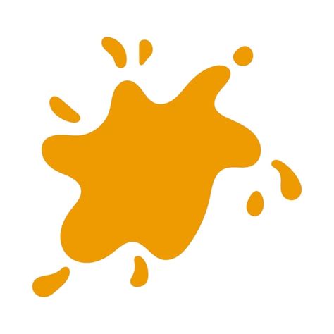 Premium Vector | Vector paint splash Abstract blot Orange cartoon paint splatter