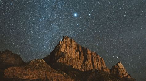 #mountains #night #sky #starrysky #stars #Nature. Read more: https://wallpapershd.info/wallpaper ...