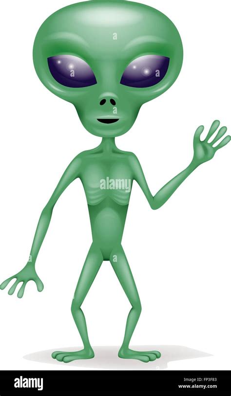 Green alien cartoon Stock Vector Image & Art - Alamy