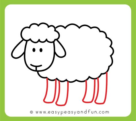 Sheep Drawing For Kids