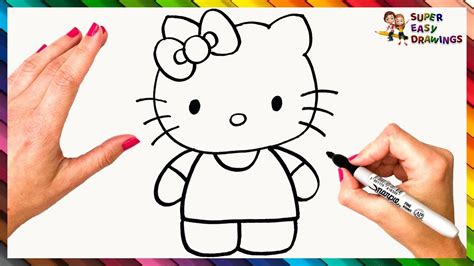 How To Draw Hello Kitty Step By Step Hello Kitty Drawing Easy