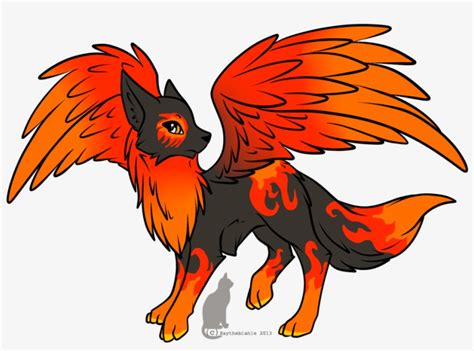 Wolf With Wings - Fire Wolf Drawing - Free Transparent PNG Download ...