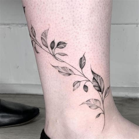 #Tattoos,Leaf Vine Tattoo On The Leg Jasmine Flower Tattoos, Rose Vine Tattoos, Up Tattoos ...