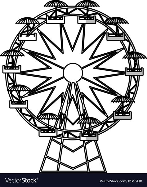 Isolated ferris wheel design Royalty Free Vector Image