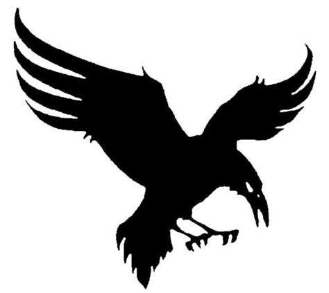 Flying Raven Silhouette - ClipArt Best