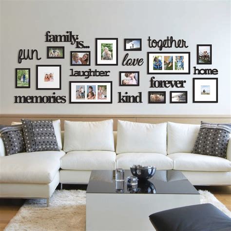 22 Pcs Word Family Is Photo Picture Frame Collage Set Black Home Wall Art Decor for sale online ...