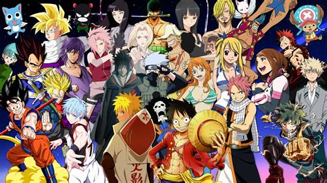 Assorted anime characters wallpaper, One Piece, Dragon Ball, Dragon ...