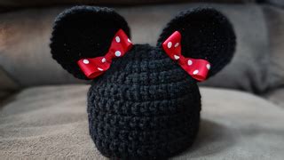 Ravelry: Newborn Mickey Mouse Hat pattern by Christina Morgan